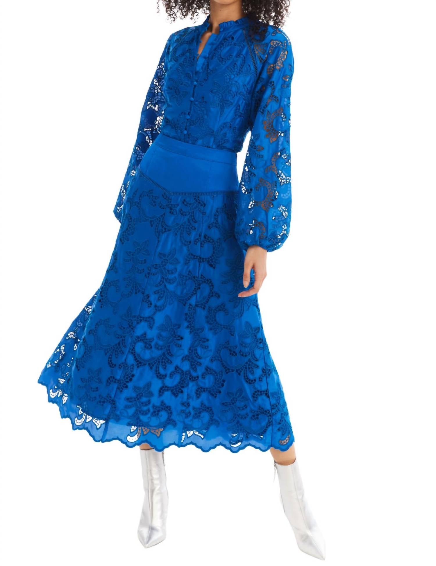 ALLISON NEW YORK Adeline Blouse in cobalt - women's blouse - view 4