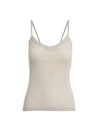Minnie Rose Women's Silk Cashmere Tank in oatmeal - women's tank top