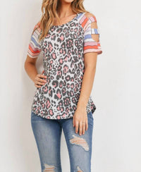 Collective Rack - Leopard Stripe Cold Shoulder