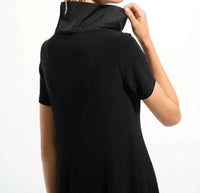 Joseph Ribkoff - Funnel Collar Midi Cocoon Dress