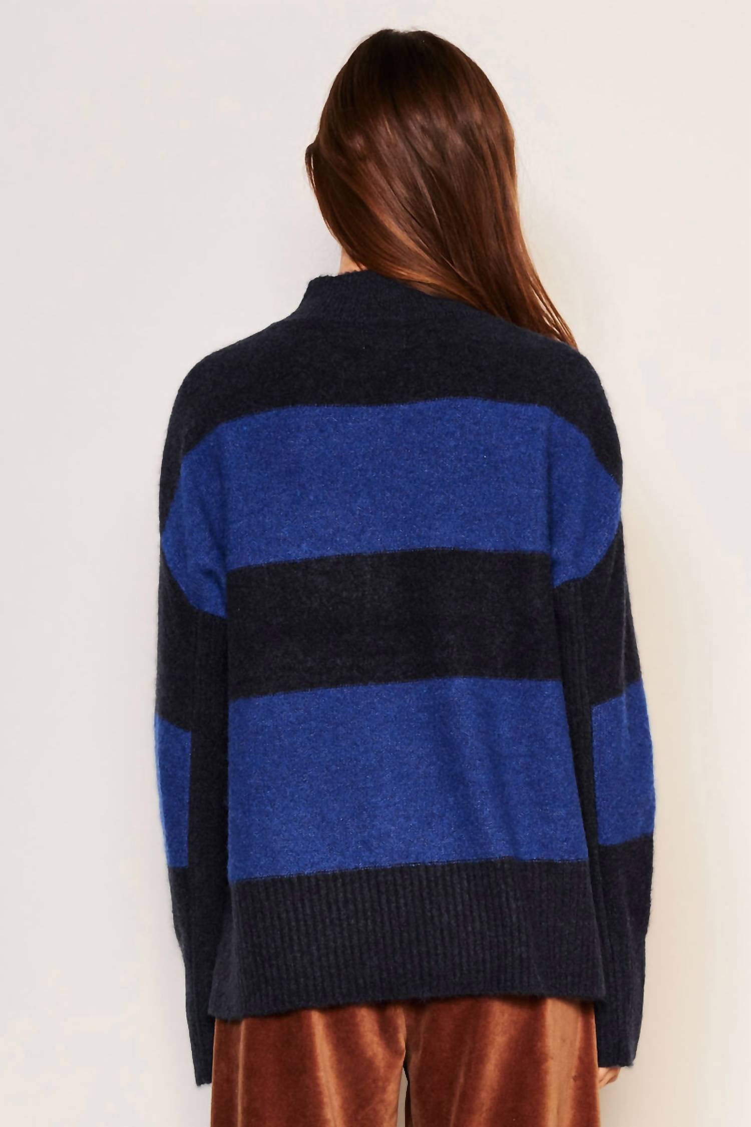 Sundry - Women's Bold Stripe Tunic Sweater