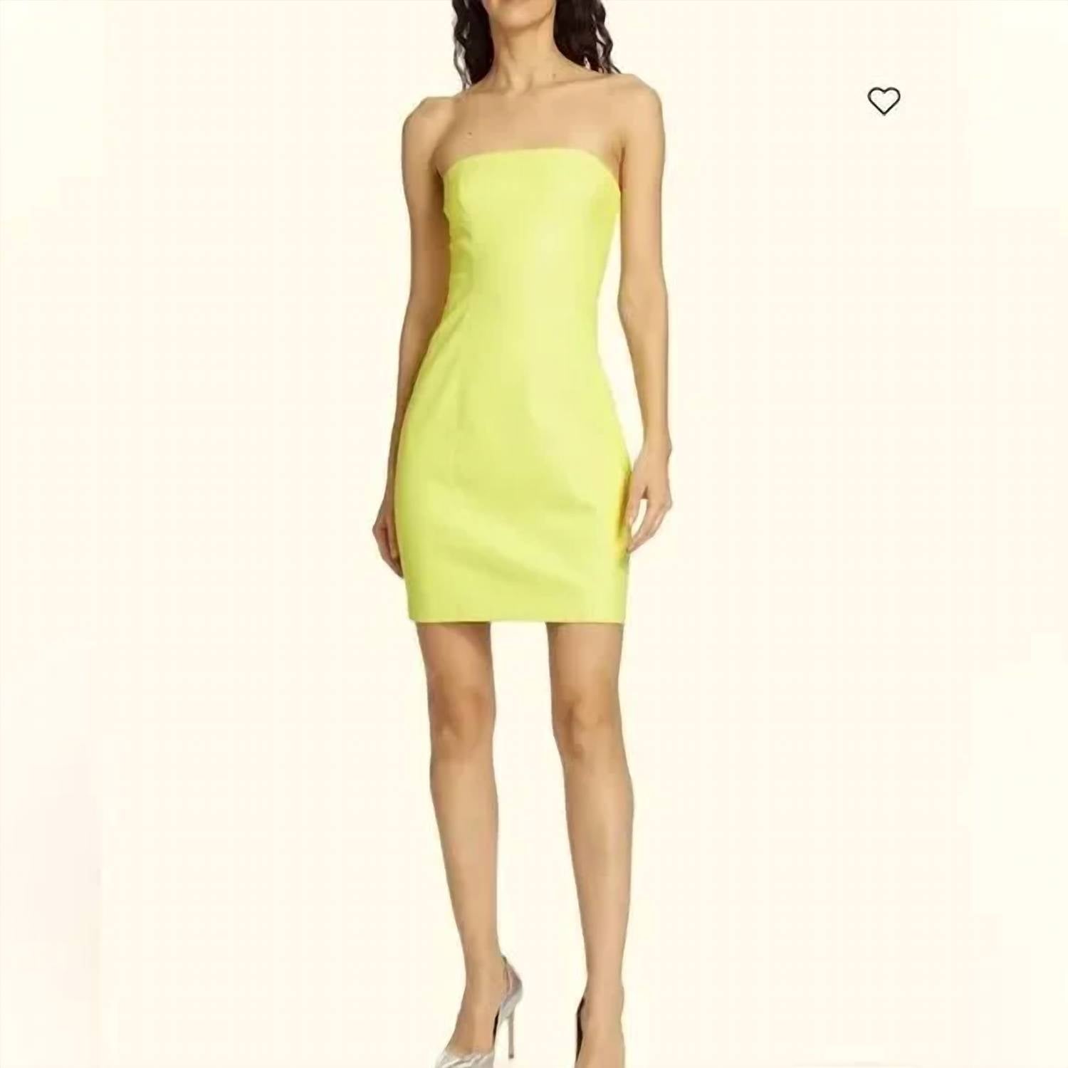 Susana Monaco - Faux Leather Strapless Mini Dress