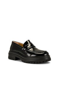 Tony Bianco Women's Wiz Leather Loafer in black hi shine - women's flats - alternate view