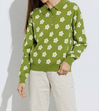 Polagram - Far Out Floral Sweater Top