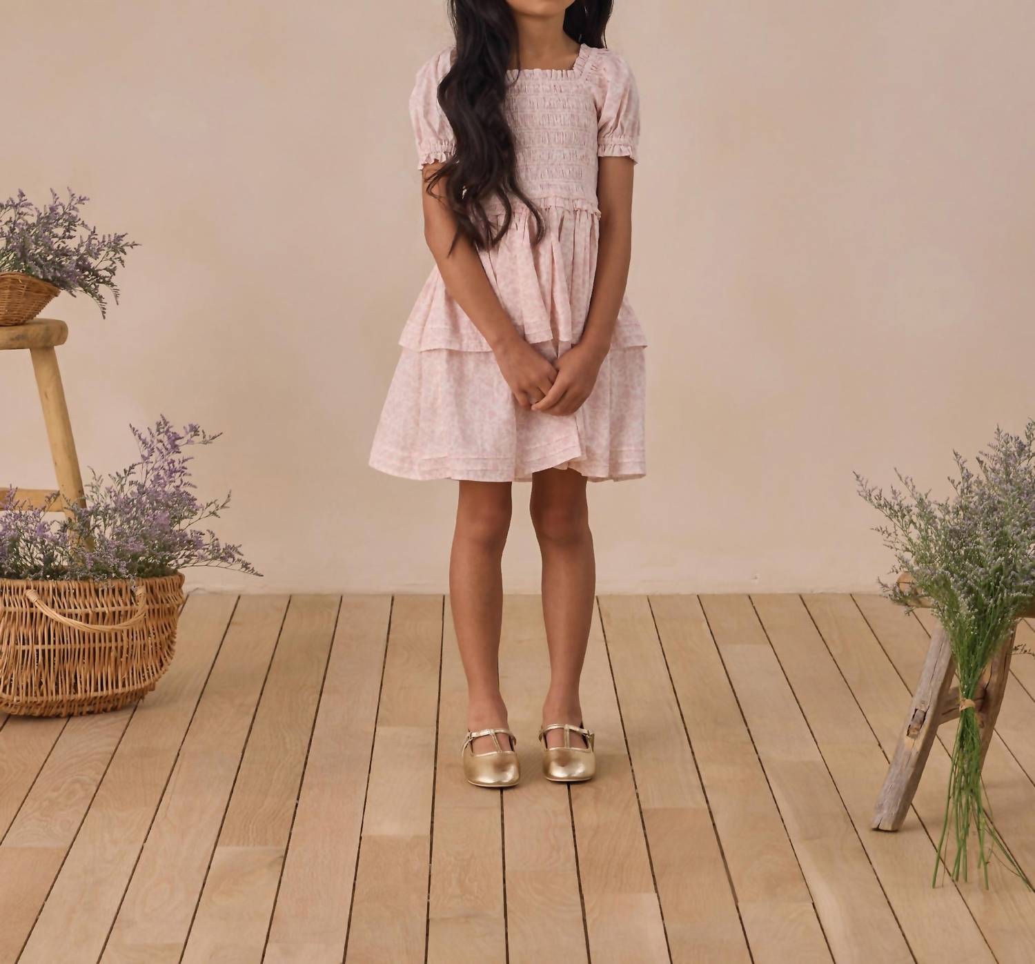 NORALEE Girls Cosette Dress in lavender floral - kids' dress
