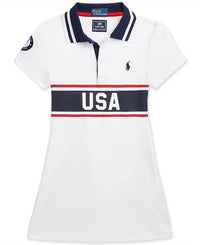 Polo Ralph Lauren - Girls Team Usa Stretch Mesh Polo Dress