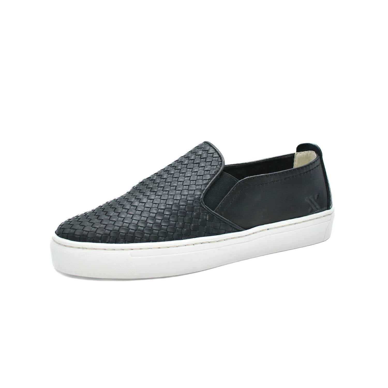 The FLEXX Women's Sneak Name Casual Sneaker in black woven - women's sneaker