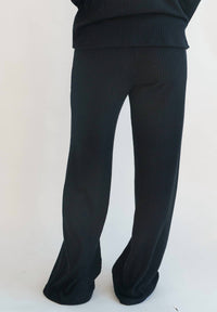 PROJECT SOCIAL T Shea Wide Leg Pant in black - women's pants - detail view