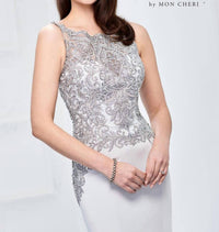 Montage By Mon Cheri - Embroidered Lace Beaded Gown