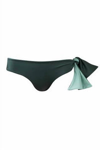 JUAN DE DIOS Women's Baudo Bottom in army green squares - women's swimwear - detail view
