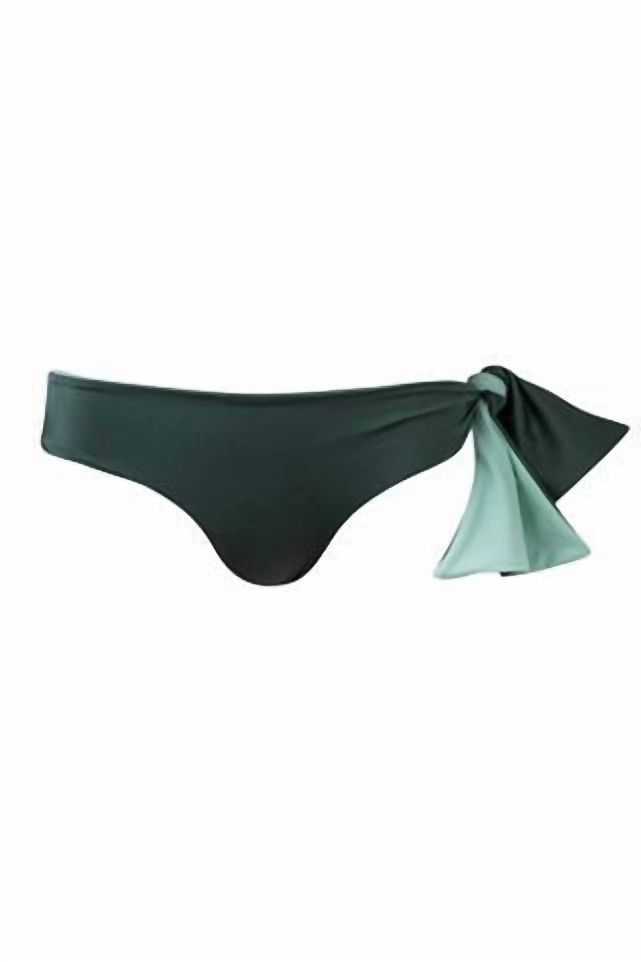 JUAN DE DIOS Women's Baudo Bottom in army green squares - women's swimwear - detail view