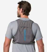 Nathan Sports Unisex Pinnacle Breeze 4l Hydration Race Vest in charcoal electric blue - men's jacket - alternate view