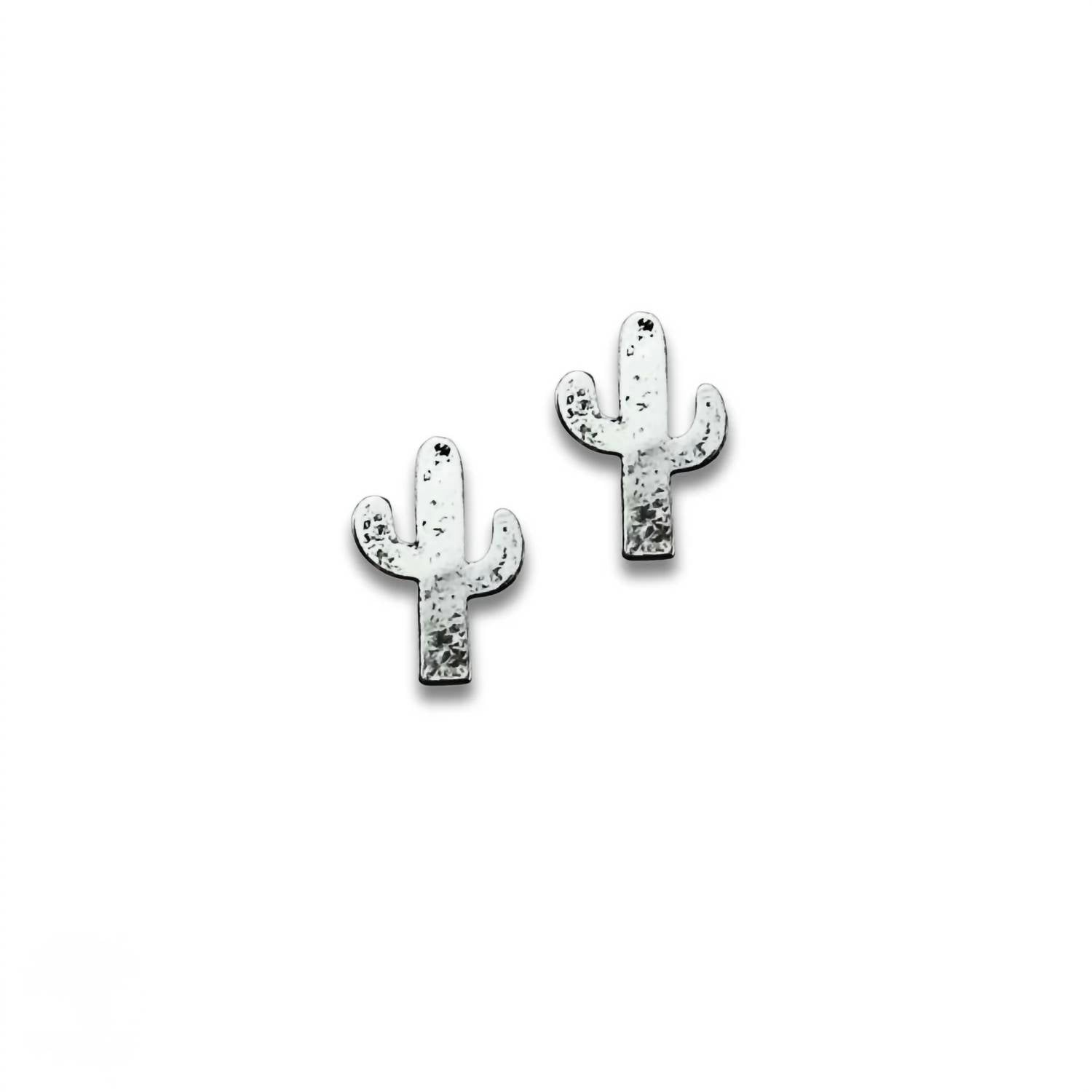 Pink Panache Women's Cactus Three Pairs Earring Set in turquoise silver - women's jewelry - detail view