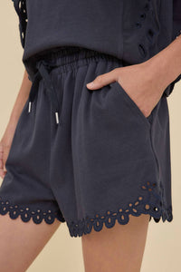 Raisonnel - Poppy Eyelet Drawstring Shorts