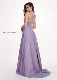 Rachel Allan - V-neck Sleeveless Gown