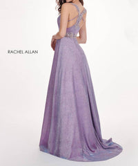 Rachel Allan - V-neck Sleeveless Gown