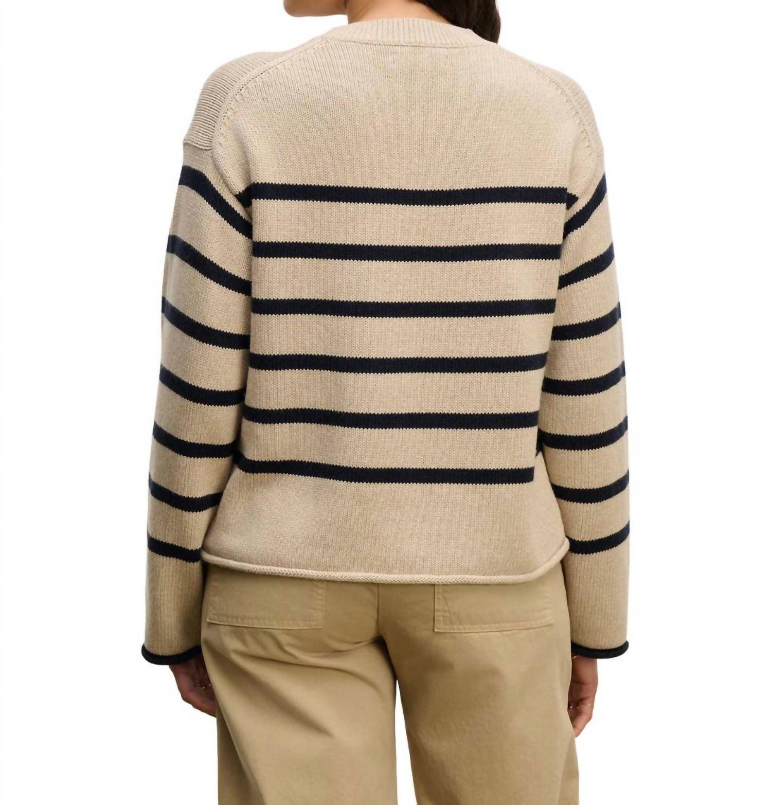 Velvet By Graham & Spencer - Lucia Striped Crewneck Sweater