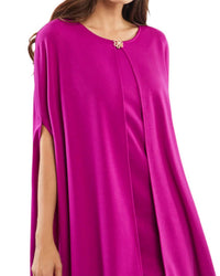 Adore - Fluid Cape Overlay Dress