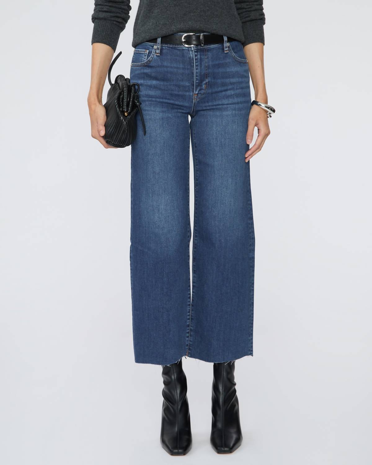 Frame - The Mellow Raw Hem Straight-leg Jeans