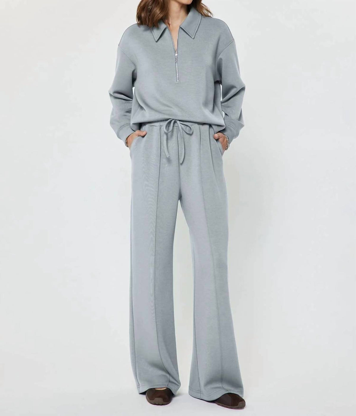 Current Air - Wide Leg Modal Drawstring Sweatpants