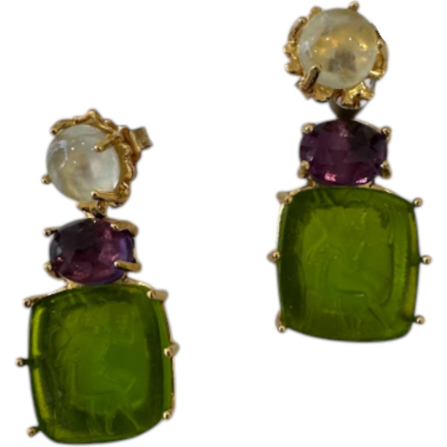 Hazel Smyth - Women's Bacchus Intaglio Earrings