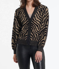 Tribal - Collette Contrast Intarasia Knit Cardigan