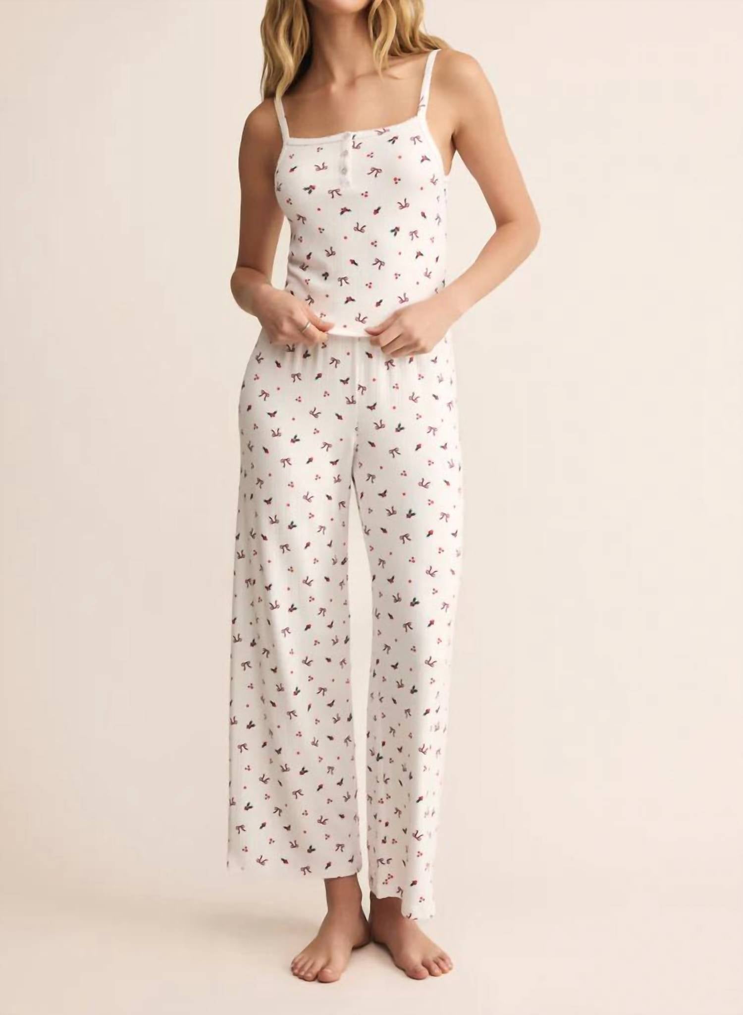 Z Supply Cameron Holly Pointelle Camisole in white - women's shirt