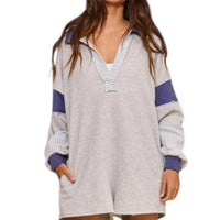Bucketlist - French Terry Color Block Romper