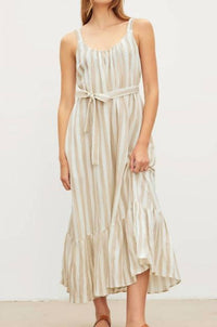 Velvet By Graham & Spencer - Meradith Striped Linen Maxi Dress
