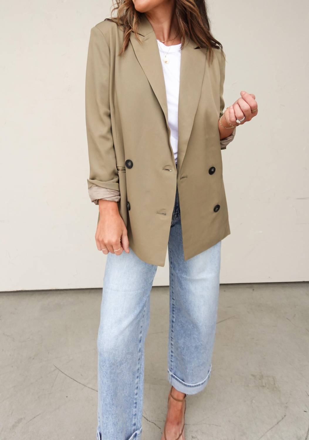 Edit By Nine - Long Sleeve Relaxed Blazer