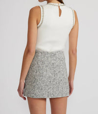 Lucy Paris - Women's Giana Crystal Trim Tank Top