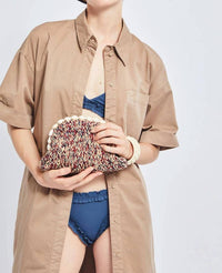 Maria La Rosa - Women's Tepo Tricot Mini Game Clutch Bag