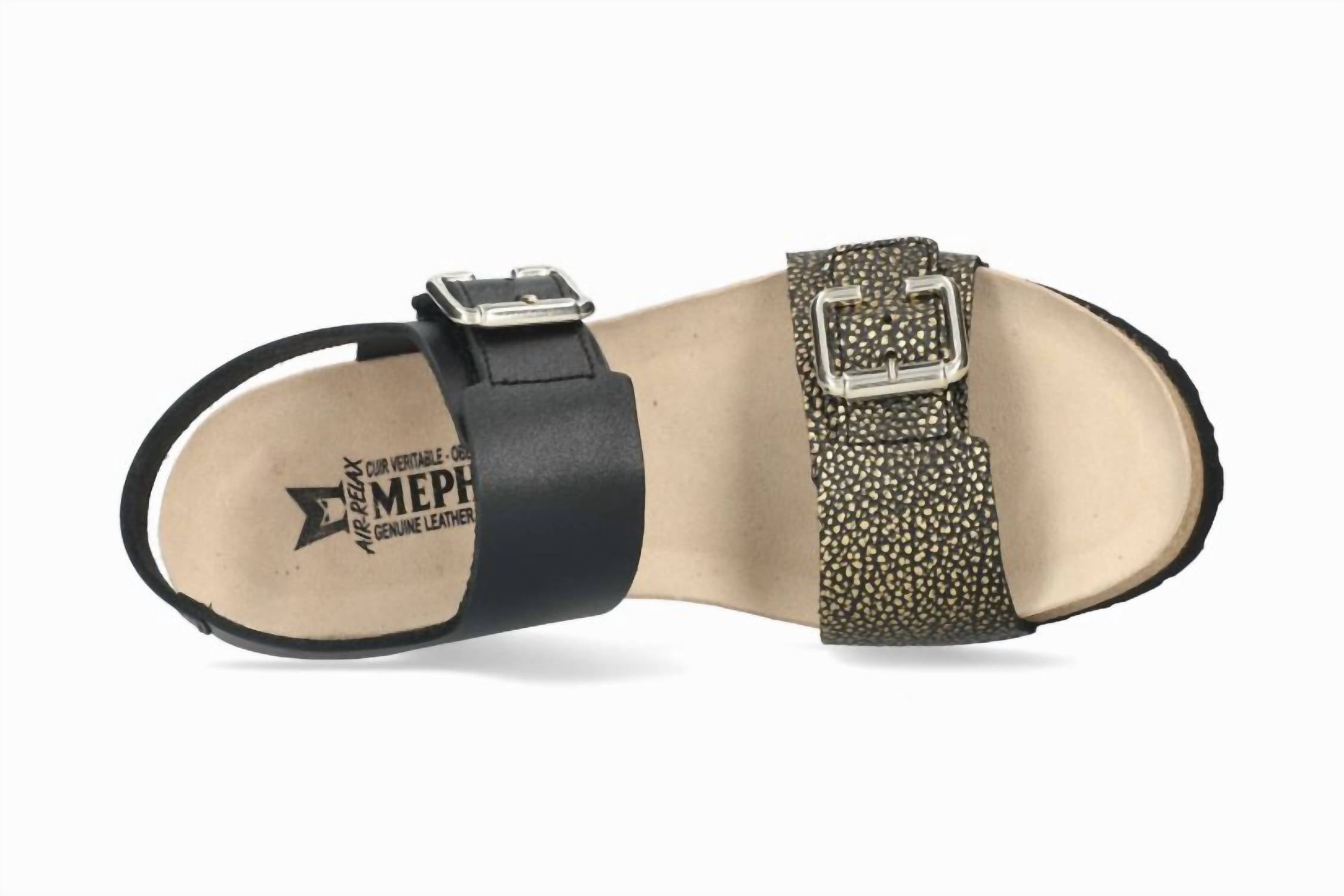 MEPHISTO Women's Lissandra Wedges in black - women's shoe - alternate view
