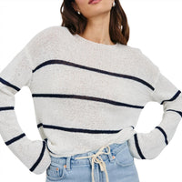 Rails Women's Evangeline Sweater in navy white stripe - women's sweater