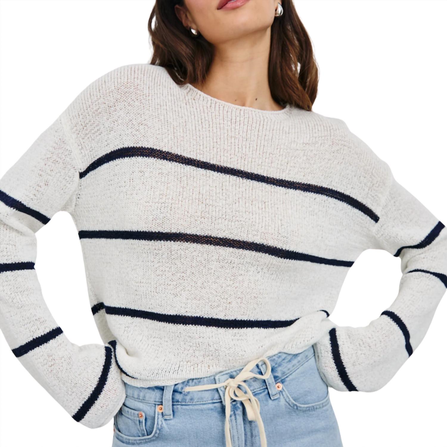 Rails Women's Evangeline Sweater in navy white stripe - women's sweater