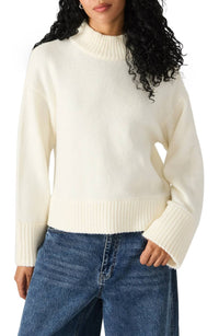 STEVE MADDEN Ivi Mock Neck Sweater in cream - women's sweater