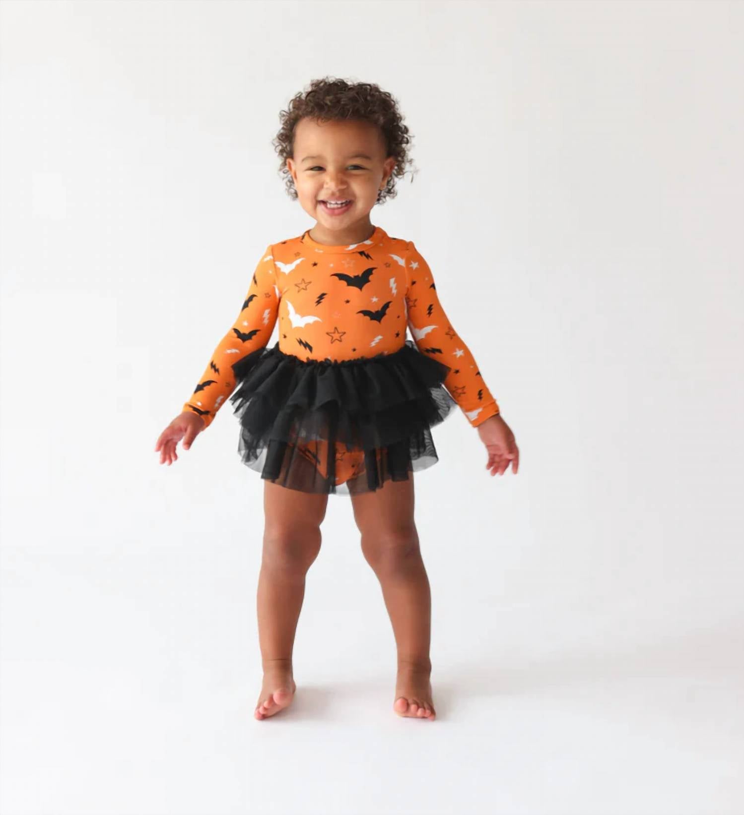 Posh Peanut - Long Sleeve Tulle Skirt Bodysuit