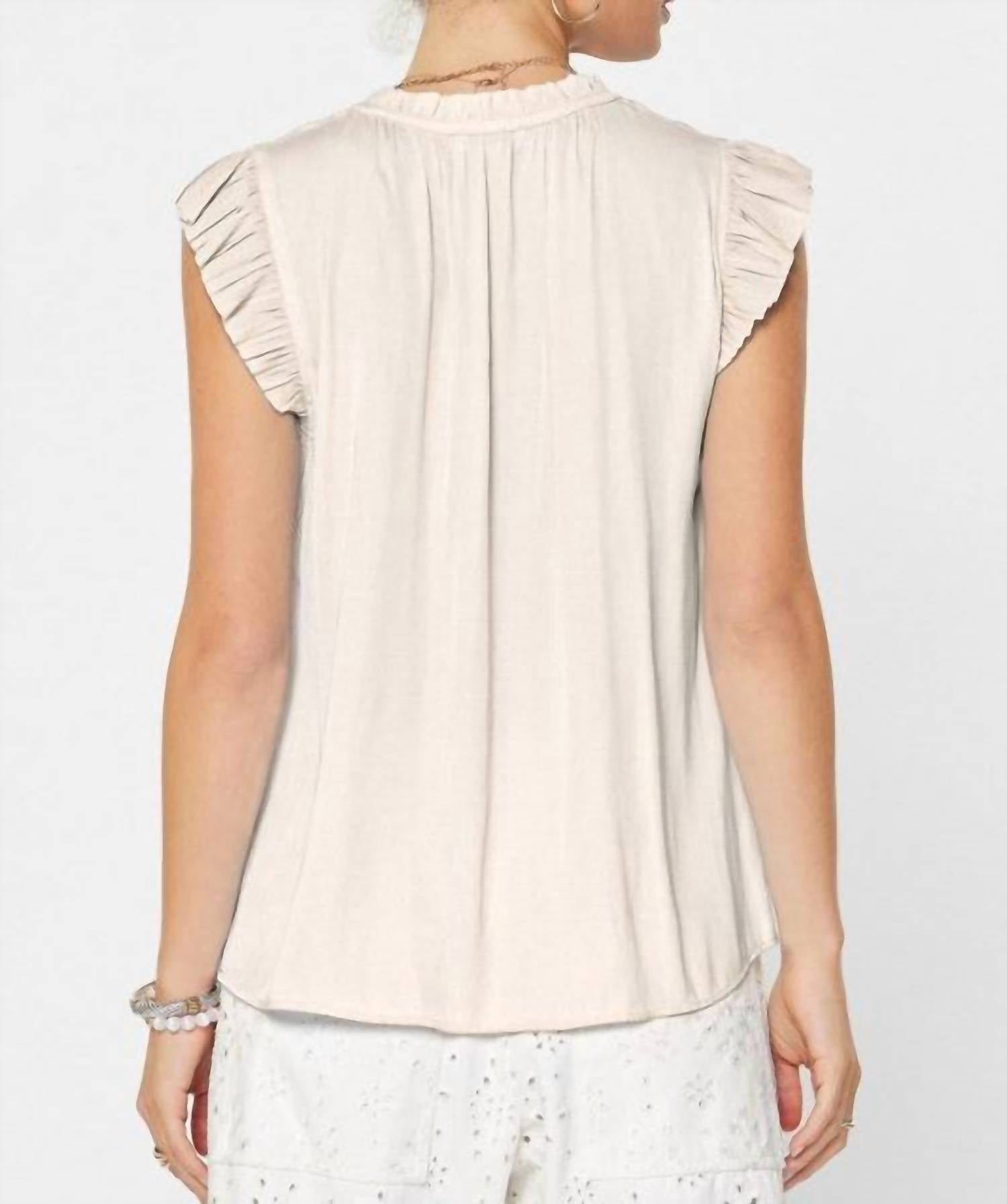 Current Air - Women's Margot Pleated Sleeve Blouse