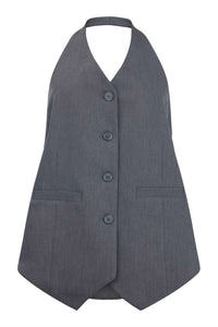 Noen - Women's Tailored Halter-neck Button-up Waistcoat
