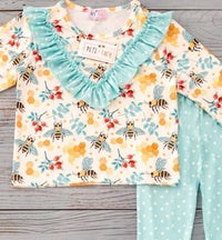 Pete + Lucy - Girls Bees & Honey Pant Set