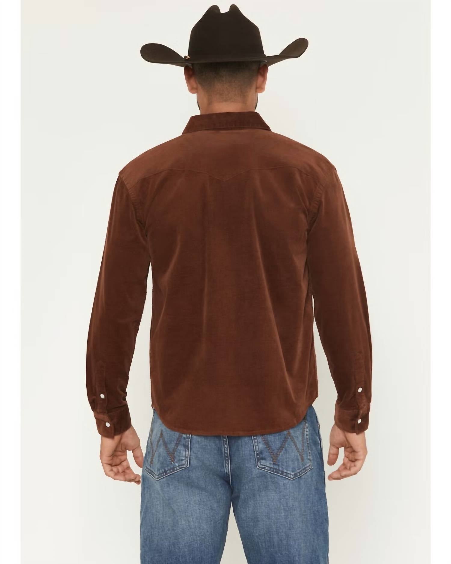 Rock & Roll Denim - Men's Corduroy Long Sleeve Snap Western Shirt
