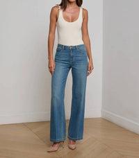 L'Agence Scottie High Rise Wide Leg Jeans in fargo - women's jeans