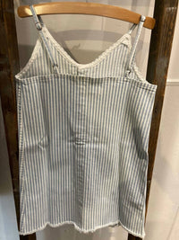 STRIPED DENIM DRESS