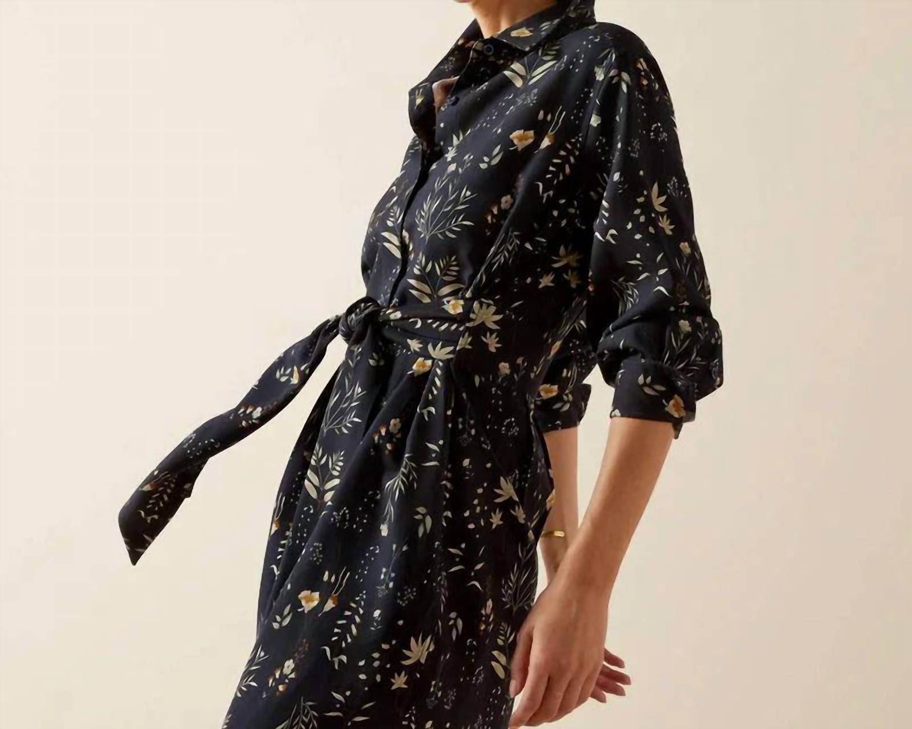 ARIAT Culham Midi Shirt Dress in blue - women's dress - alternate view