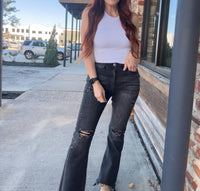 Risen - Kari Distressed Flare Jeans