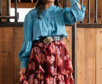 Merci - Heritage Smocked Denim Blouse