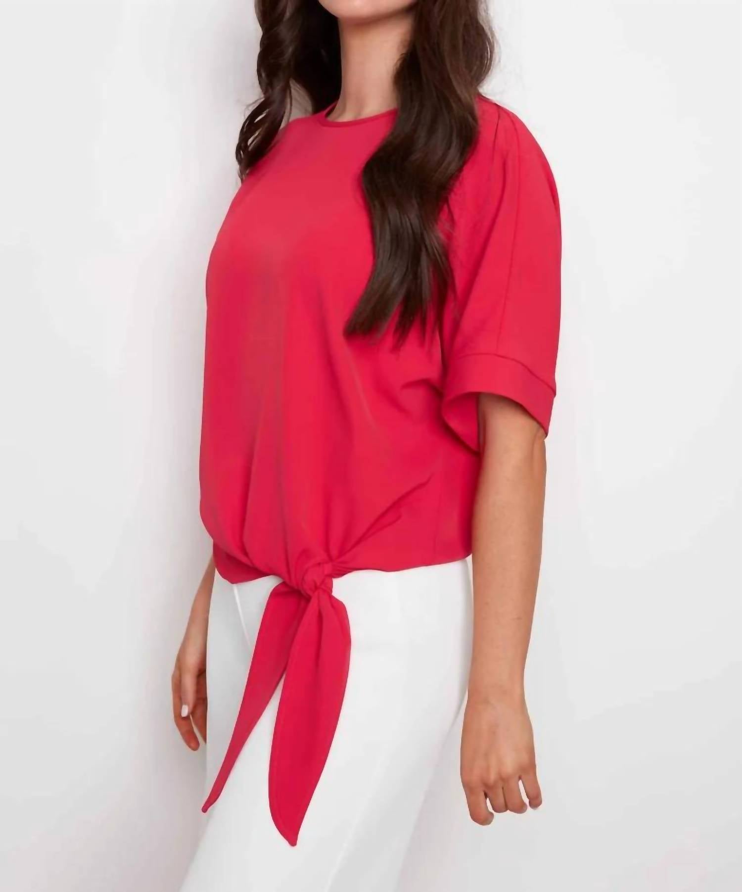 Up! - Vegan Silk Tie Knot Top