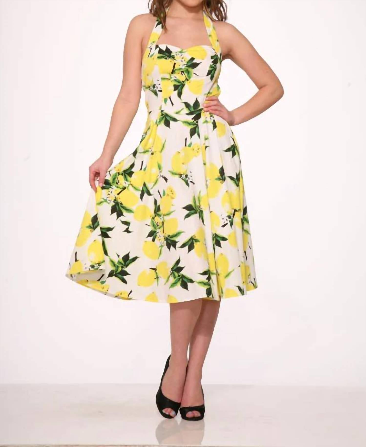Orchid Bloom - Halter Swing Dress