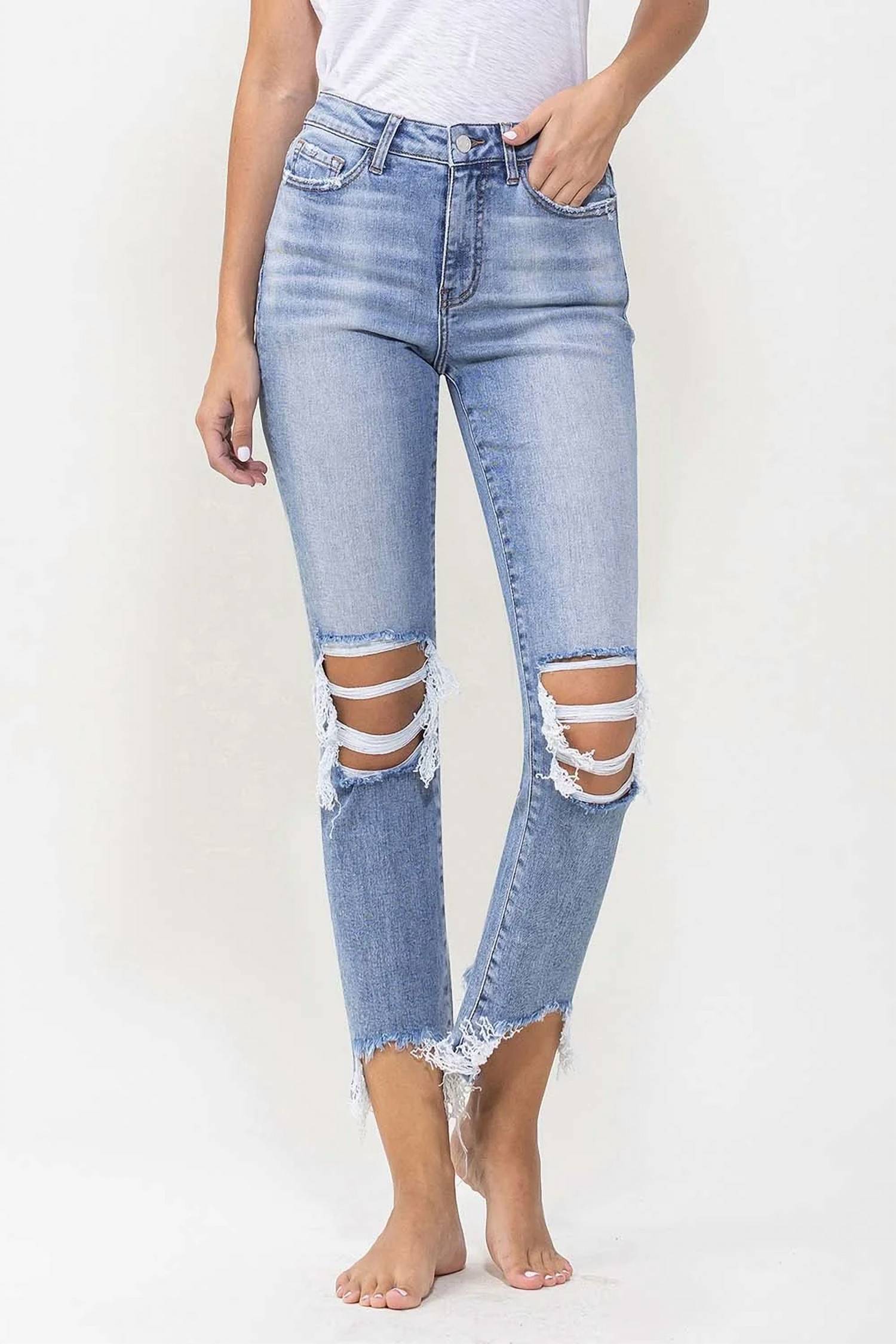 Vervet By Flying Monkey - Super High Rise Kick Flare Jean