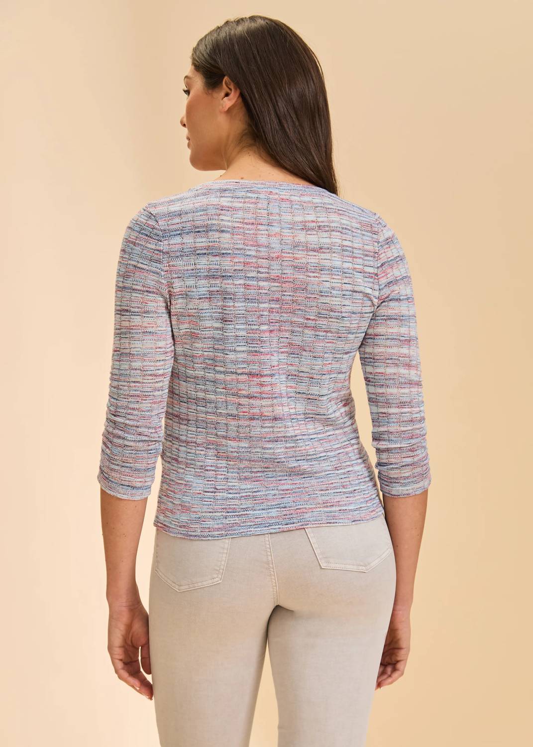 Fdj - 3/4 Sleeve V-neck Top